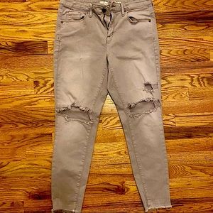 Mossimo distressed skinny jeans, size 10.